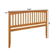Mission King Wood Headboard in Light Toffee