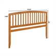 Richmond King Wood Headboard in Light Toffee