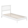 Becket Twin XL Wood Low Profile Platform Bed in White