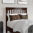Becket Twin XL Wood Low Profile Platform Bed in Walnut