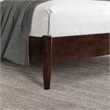 Becket Twin XL Wood Low Profile Platform Bed in Walnut