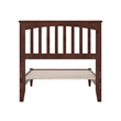 Becket Twin XL Wood Low Profile Platform Bed in Walnut