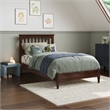 Becket Twin Wood Low Profile Platform Bed in Walnut