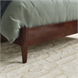 Becket Twin Wood Low Profile Platform Bed in Walnut