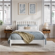 Becket Full Wood Low Profile Platform Bed in White