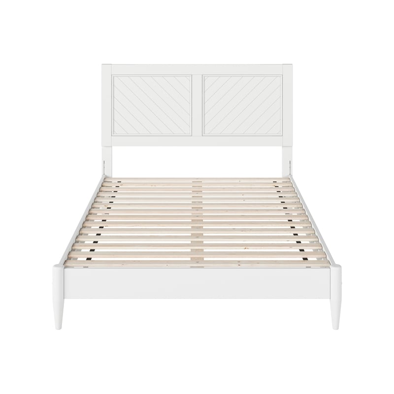 Berkshire Full Wood Low Profile Platform Bed in White