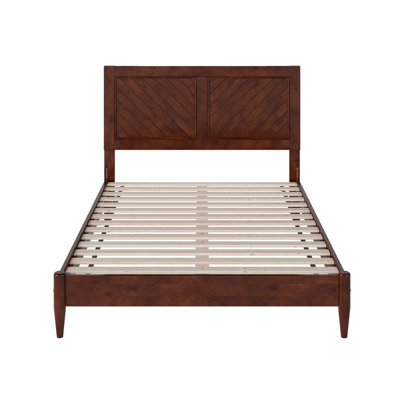 Berkshire Full Wood Low Profile Platform Bed in Walnut