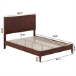 Berkshire Full Wood Low Profile Platform Bed in Walnut