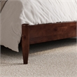 Berkshire Queen Wood Low Profile Platform Bed in Walnut