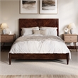 Berkshire Queen Wood Low Profile Platform Bed in Walnut
