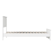 Naples Twin XL Wood Low Profile Platform Bed with Matching Footboard in White
