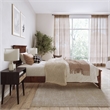Naples Twin XL Wood Low Profile Platform Bed with Matching Footboard in Walnut