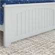 Naples Twin Wood Low Profile Platform Bed with Matching Footboard in White