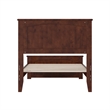 Naples Twin Wood Low Profile Platform Bed with Matching Footboard in Walnut