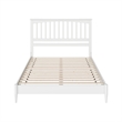 Becket Queen Wood Low Profile Platform Bed in White