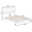 Becket Queen Wood Low Profile Platform Bed in White