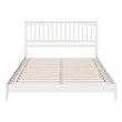 Becket King Wood Low Profile Platform Bed in White