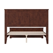 Naples Full Wood Low Profile Platform Bed with Matching Footboard in Walnut