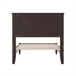 Naples Twin XL Wood Low Profile Platform Bed in Espresso