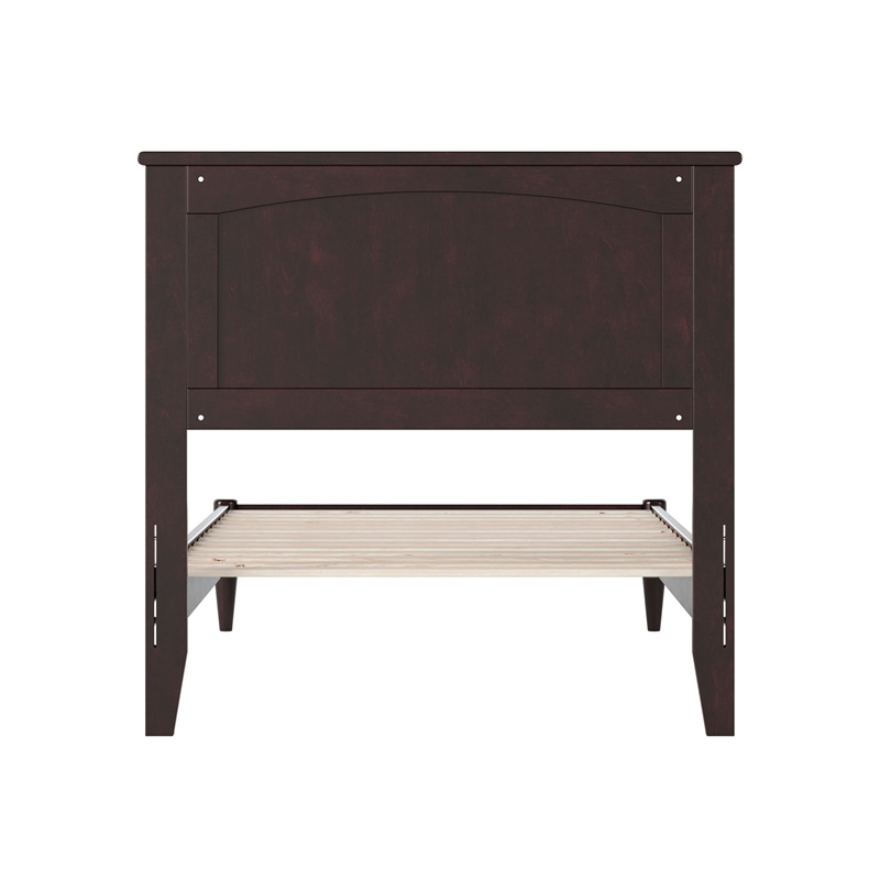 Naples Twin Wood Low Profile Platform Bed in Espresso