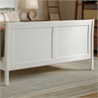Valencia Full Low Profile Wood Platform Bed with Matching Footboard in White