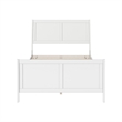 Valencia Full Low Profile Wood Platform Bed with Matching Footboard in White