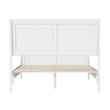 Valencia Full Low Profile Wood Platform Bed with Matching Footboard in White
