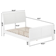 Valencia Full Low Profile Wood Platform Bed with Matching Footboard in White