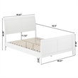 Valencia Full Low Profile Wood Platform Bed with Matching Footboard in White