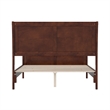 Valencia Full Low Profile Wood Platform Bed with Matching Footboard in Walnut