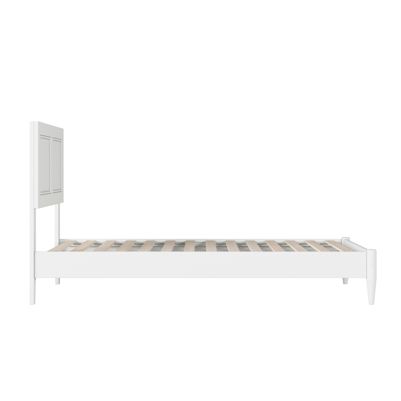 Berkshire Twin Wood Low Profile Platform Bed in White