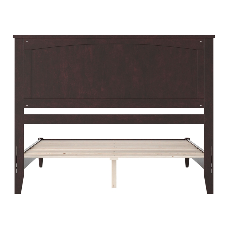Naples Queen Wood Low Profile Platform Bed in Espresso