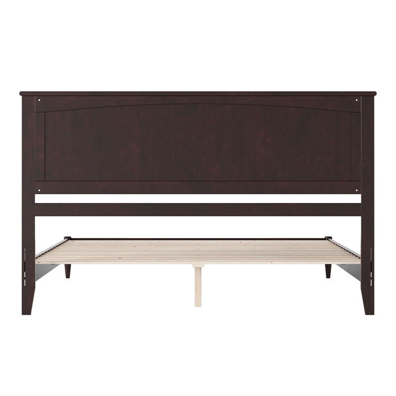 Naples King Wood Low Profile Platform Bed in Espresso