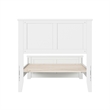 Charlotte Twin Wood Low Profile Platform Bed with Matching Footboard in White