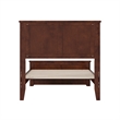 Charlotte Twin Wood Low Profile Platform Bed with Matching Footboard in Walnut