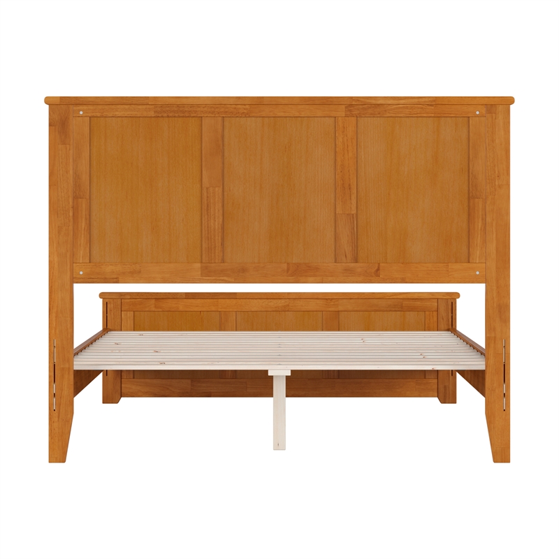 Charlotte Full Low Profile Platform Bed with Matching Footboard in Light Toffee