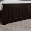 Becket Full Wood Low Profile Platform Bed with Matching Footboard in Espresso