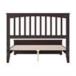 Becket Full Wood Low Profile Platform Bed with Matching Footboard in Espresso