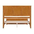 Charlotte Queen Low Profile Platform Bed with Matching Footboard in Light Toffee