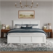 Charlotte King Wood Low Profile Platform Bed with Matching Footboard in White