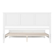 Charlotte King Wood Low Profile Platform Bed with Matching Footboard in White