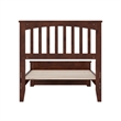 Becket Twin XL Wood Low Profile Platform Bed with Matching Footboard in Walnut