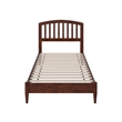 Quincy Twin XL Wood Low Profile Platform Bed in Walnut