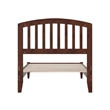 Quincy Twin XL Wood Low Profile Platform Bed in Walnut