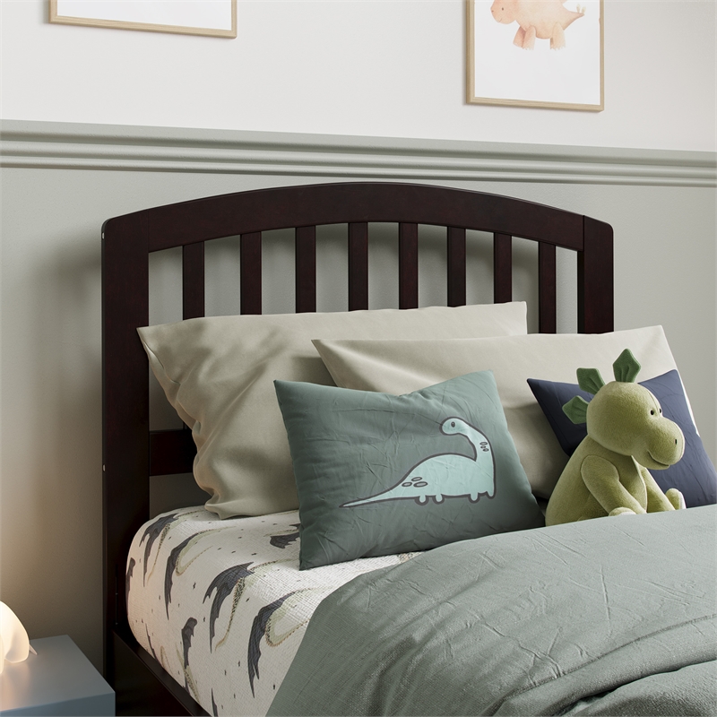 Quincy Twin Wood Low Profile Platform Bed in Espresso