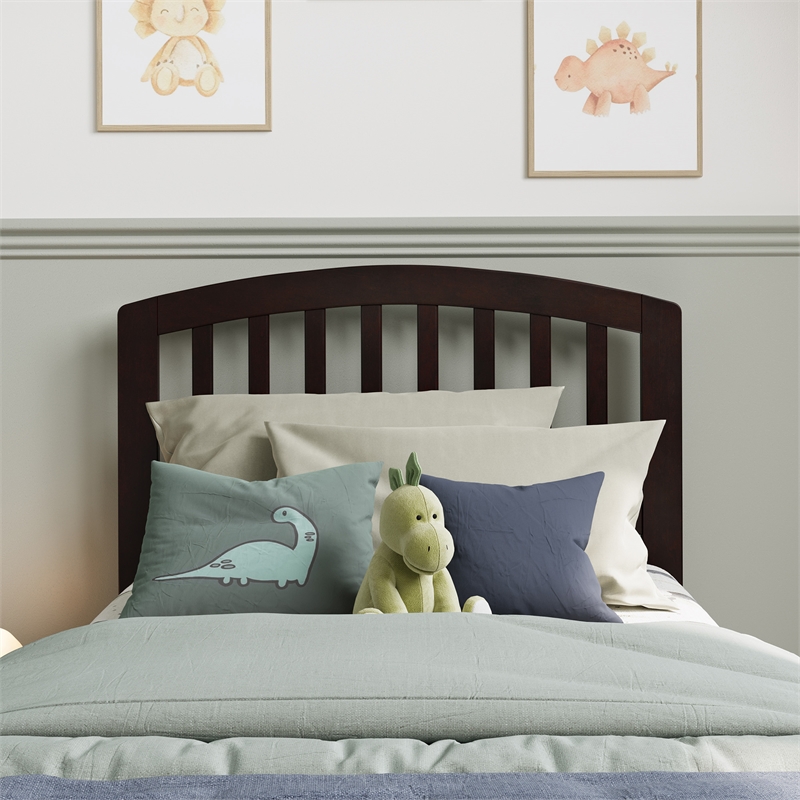 Quincy Twin Wood Low Profile Platform Bed in Espresso