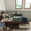 Quincy Twin Wood Low Profile Platform Bed in Walnut