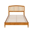 Quincy Full Wood Low Profile Platform Bed in Light Toffee