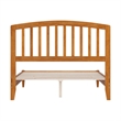 Quincy Full Wood Low Profile Platform Bed in Light Toffee