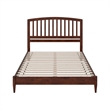Quincy Queen Wood Low Profile Platform Bed in Walnut